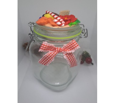 Коледен буркан за сладки - 1000 мл.