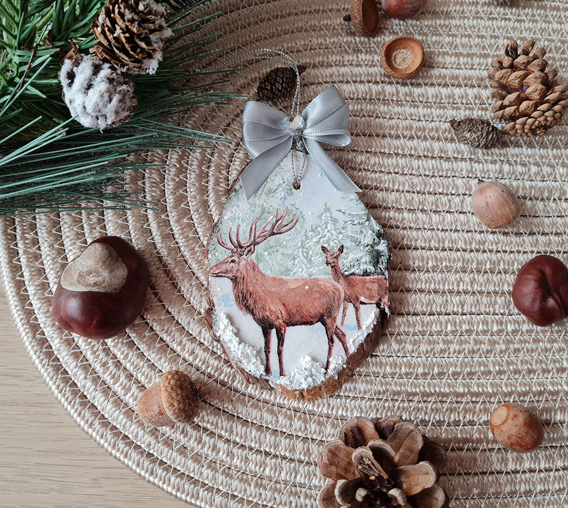 Коледна декорация за елха - Еленчета