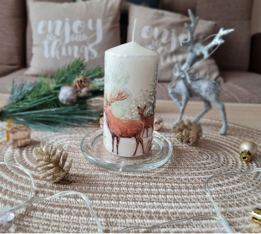 Коледна свещ "Reindeer"