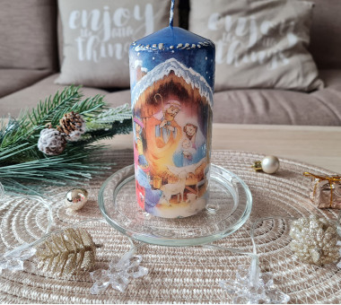 Коледна свещ "Раждането на Исус" 