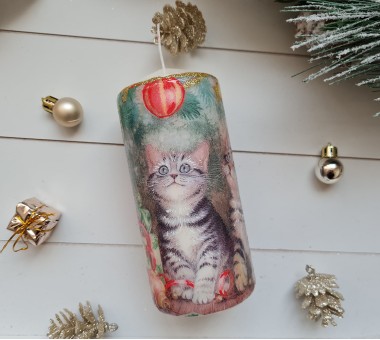 Коледна свещ "Sweet Kitties" Коледна свещ "Sweet Kitties"
