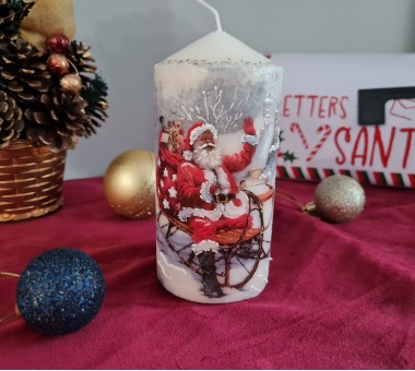 Коледна свещ "Hello, Santa" Коледна свещ "Hello, Santa"