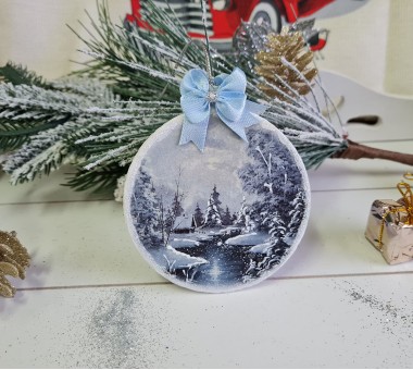 Коледна топка "Бяла Коледа"
