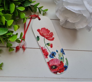 Дървен книгоразделител "Макове" Дървен книгоразделител "Макове"