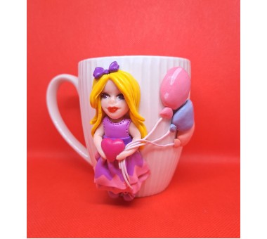 Чаша "Момиче с балони"