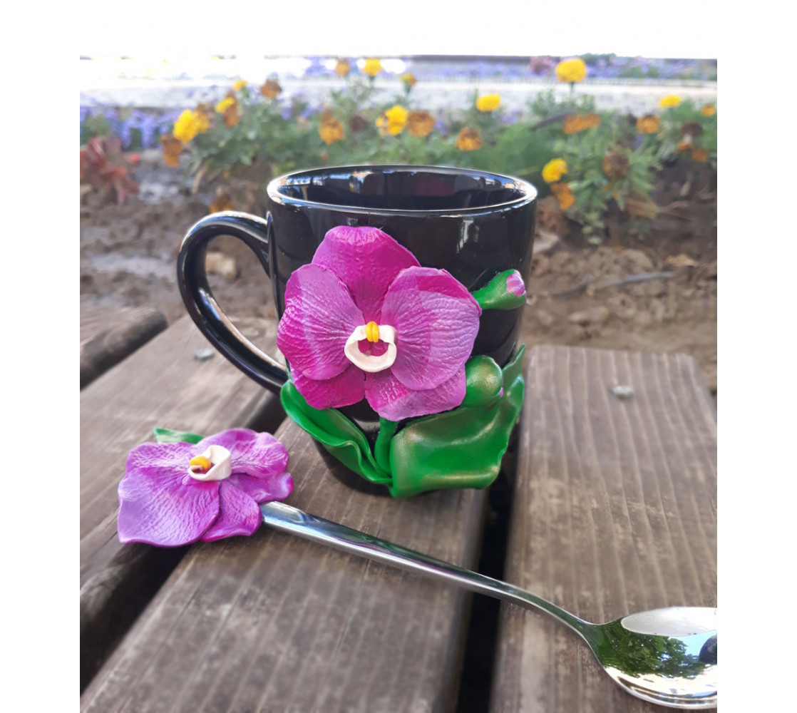 К-т от чаша с лъжичка "Орхидея"