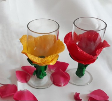 Ръчно декорирани чаши за ракия/ вино