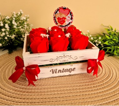 Щайга със сапунени рози - вариант 5