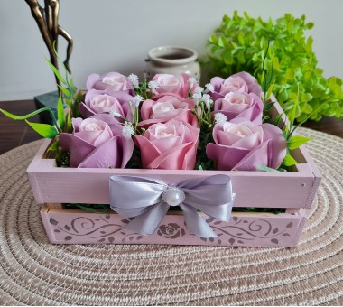 Щайга със сапунени рози - вариант 1 