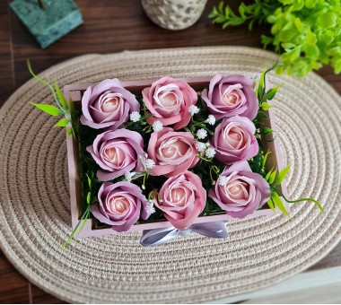 Щайга със сапунени рози - вариант 1 