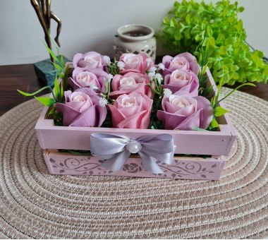 Щайга със сапунени рози - вариант 1 