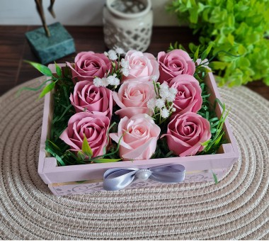 Щайга със сапунени рози - вариант 2 