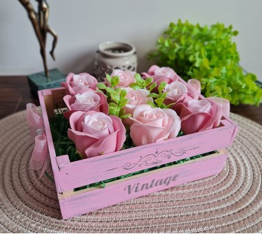 Щайга със сапунени рози - вариант 3