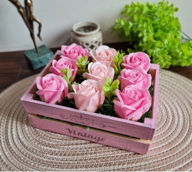 Щайга със сапунени рози - вариант 4