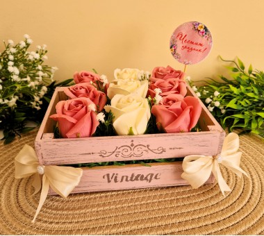 Щайга със сапунени рози - вариант 11