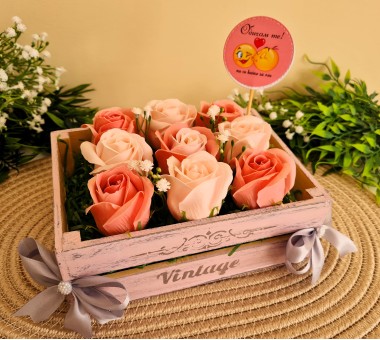 Щайга със сапунени рози - вариант 10