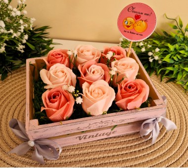 Щайга със сапунени рози - вариант 10