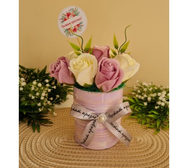 Рециклирана кутия с рози - Вариант 2 Рециклирана кутия с рози - Вариант 2